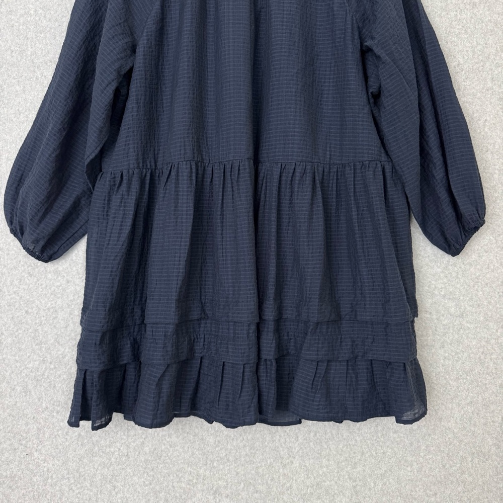 Old Navy Womens Dress Size 2X Blue Tiered Boho V Neck Long Sleeves Flowy NWT - Picture 15 of 15